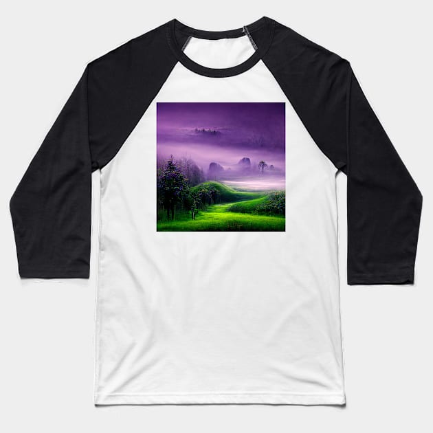 Alien Planet | The Divide Baseball T-Shirt by Kazaiart